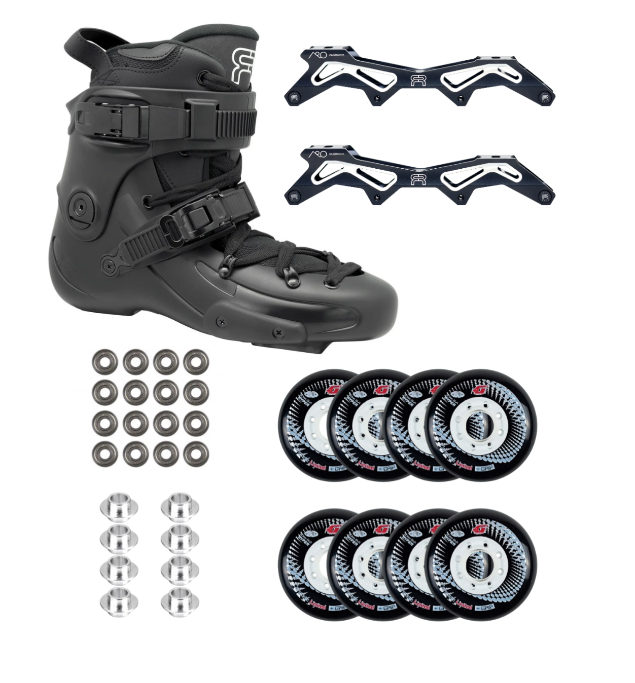 FR1 80 NEGRO MARCA FR-SKATE CON FRAME NEO DELUXE ROCKEABLE